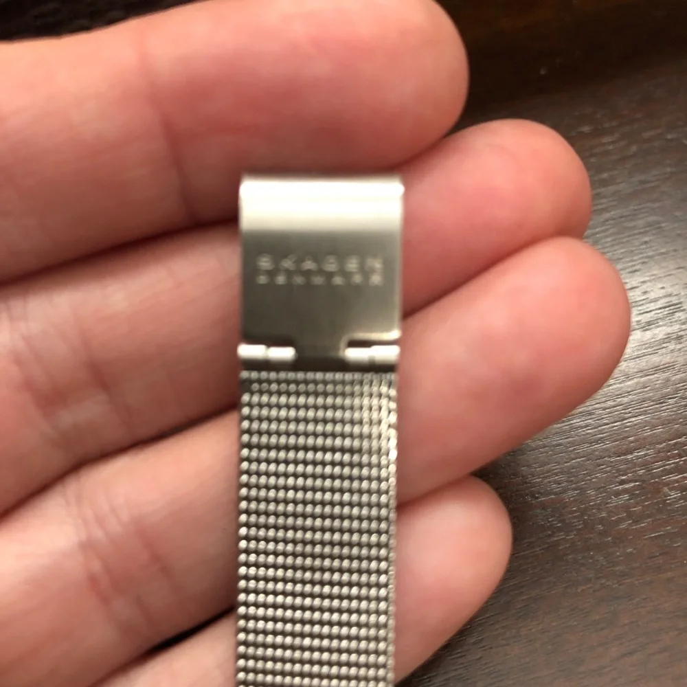 Skagen Denmark silver diamond stainless watch